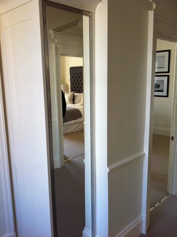 Full-length wardrobe mirror fitted in Westcombe Park home
